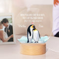 Luz nocturna LED personalizada You Are My Penguin con nombres y base de madera Decoración de habitaciones Cumpleaños San Valentín Regalo de aniversario para pareja