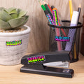 Juego de 2 etiquetas adhesivas impermeables personalizadas con nombre de graffiti Material escolar Vuelta al cole Regalo de cumpleaños para niños