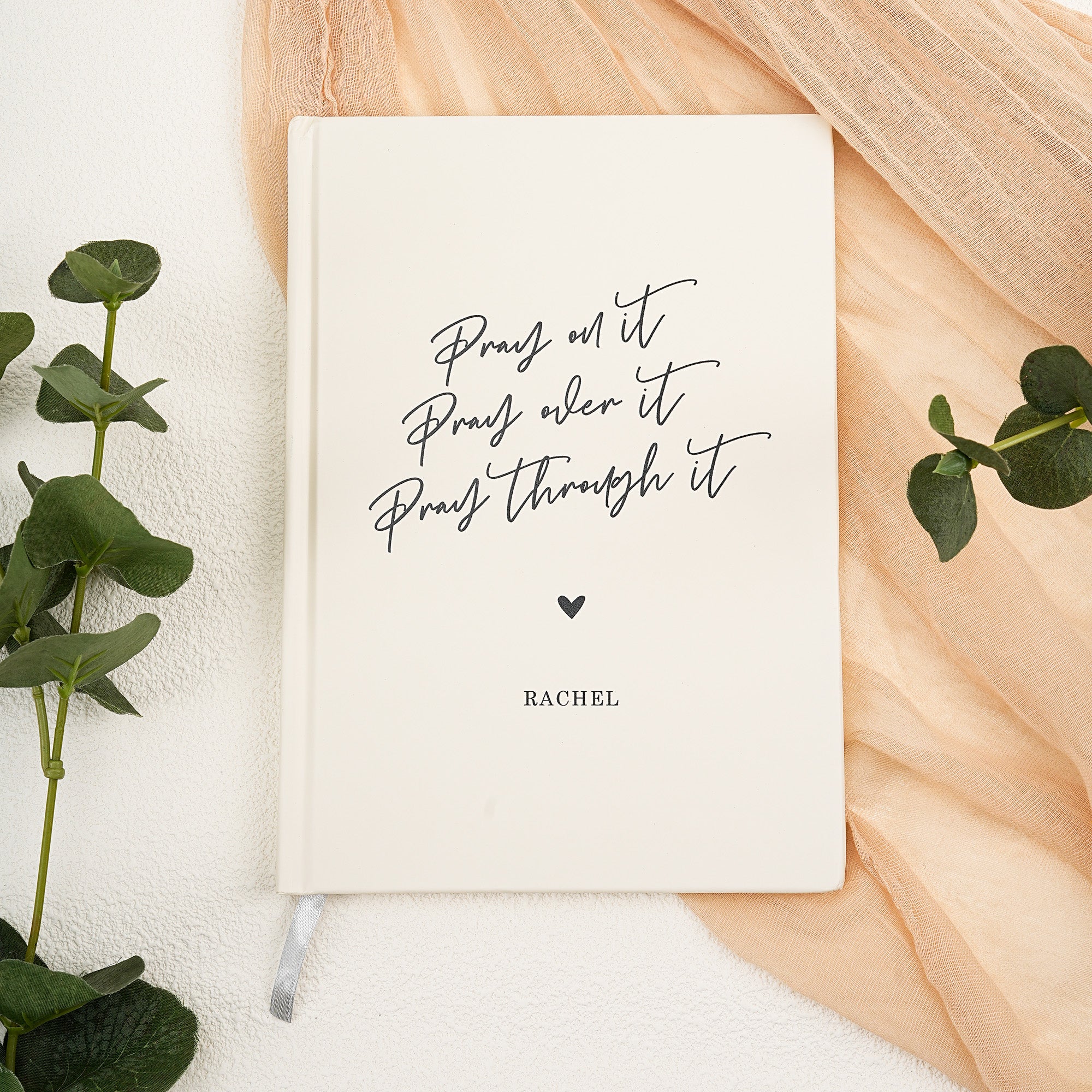 Diario de devoción personalizado Pray on It con nombre Accesorio de estudio de la Biblia Regalo de bautizo Cumpleaños para cristianos