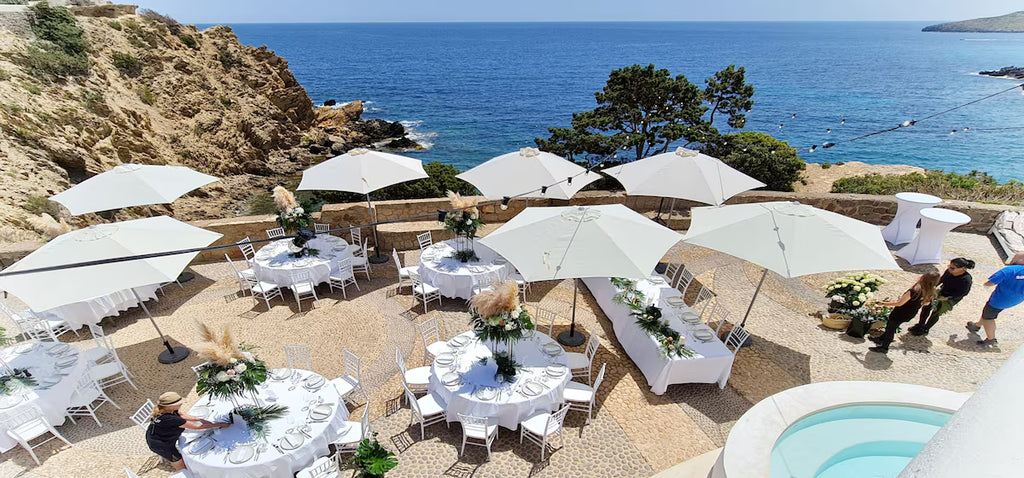 Super Rare 8-Bedroom Luxury Seafront Ibiza Villa with Private Beach, Panoramic Rooftop and Underground DJ Room in Santa Eulalia