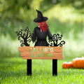 Letrero de jardín personalizado con el tema de Halloween y texto Decoración de jardín al aire libre Feliz Halloween Regalo para un amigo de la familia