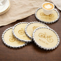 Posavasos personalizado con cadena de bicicleta grabada con texto Uso diario Regalo de cumpleaños para aficionados al ciclismo
