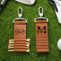 Bolsa de golf personalizada con monograma, iniciales, nombre y 5 tees de bambú, regalo de cumpleaños, día del padre, para jugadores de golf.