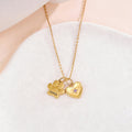 Personalizado Paw Heart Necklace con Nombre Dainty Jewelry Memorial Gift for Pet Lovers Owners