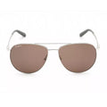 Ferragamo SF157S015 Aviator Frame Sunglasses — Silver