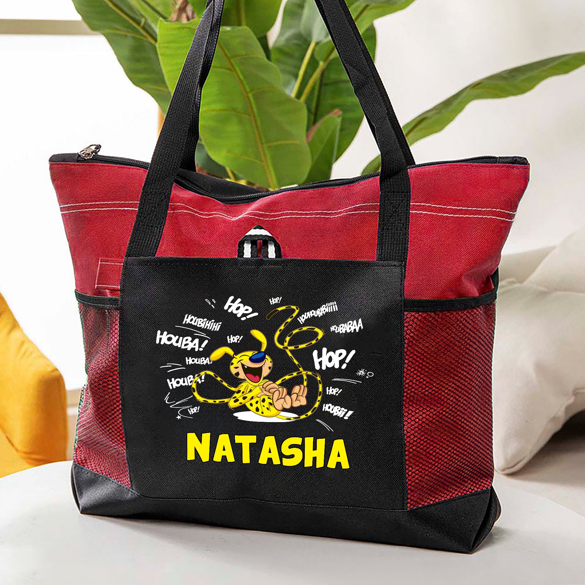 Bolsa de Marsupilami personalizada con nombre y bolsillos Regalo de cumpleaños para el Día de la Madre para Madres | Callie × Marsupilami