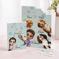 Puzzles de ladrillos personalizados en 3D con personajes de dibujos animados y 1-4 perros con nombres Decoración para el hogar Regalo de cumpleaños para los amantes de las mascotas de la familia
