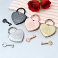 Personalizado Puzzle Corazón Amor Candado Llave Set con nombres grabados Texto y Fecha Aniversario San Valentín Regalo para Parejas