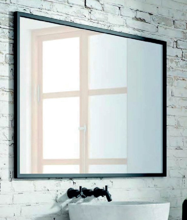 BATHME QUEENS Espejo Rectangular Marco Negro Mate