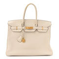 Hermes Taurillon Clemence Birkin 35 Craie