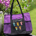 Personalizada Our Grandest Adventure Botas Florales 2-6 Nombres Bolsa Oxford con Texto y Bolsillos de Malla Regalo de Cumpleaños Día de la Madre para Mamá Abuela
