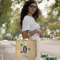 Lápiz de manzana personalizado Caricatura de personaje de enseñanza Bolsa de yute grande con nombre Cumpleaños Agradecimiento Día del Maestro Regalo para profesores Educadores