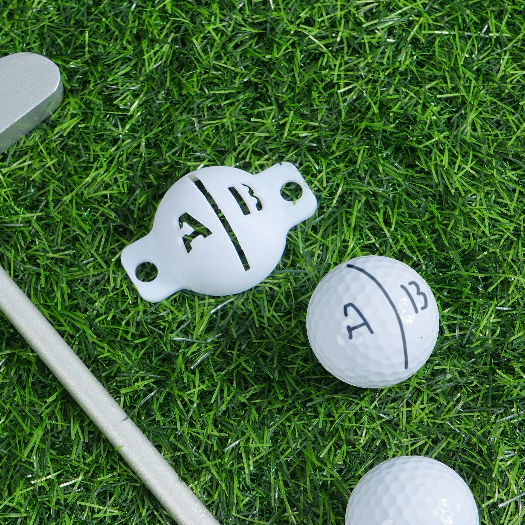 Personalizado Multicolor 3D Impreso Iniciales Golf Ball Line Marker Stencil Golf Accessories Birthday Gift for Golf Players