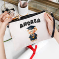 Bolsa de cosméticos personalizada con nombre en burbuja y correa de pulsera Recuerdo de graduación Regalo de cumpleaños para graduados
