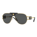 Versace VE225210026G Aviator Sunglasses — Gold