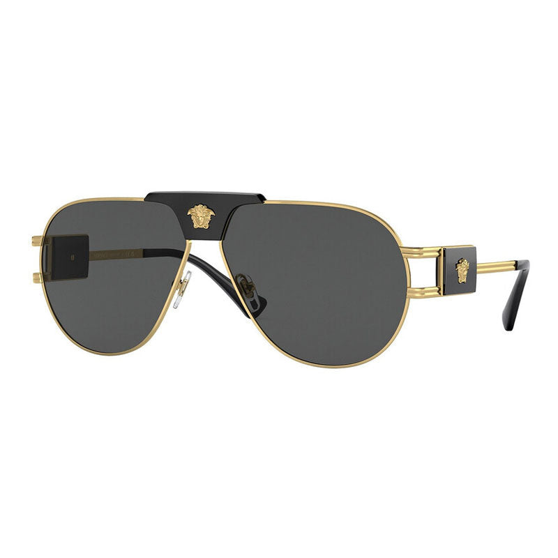 Versace VE225210026G Aviator Sunglasses — Gold