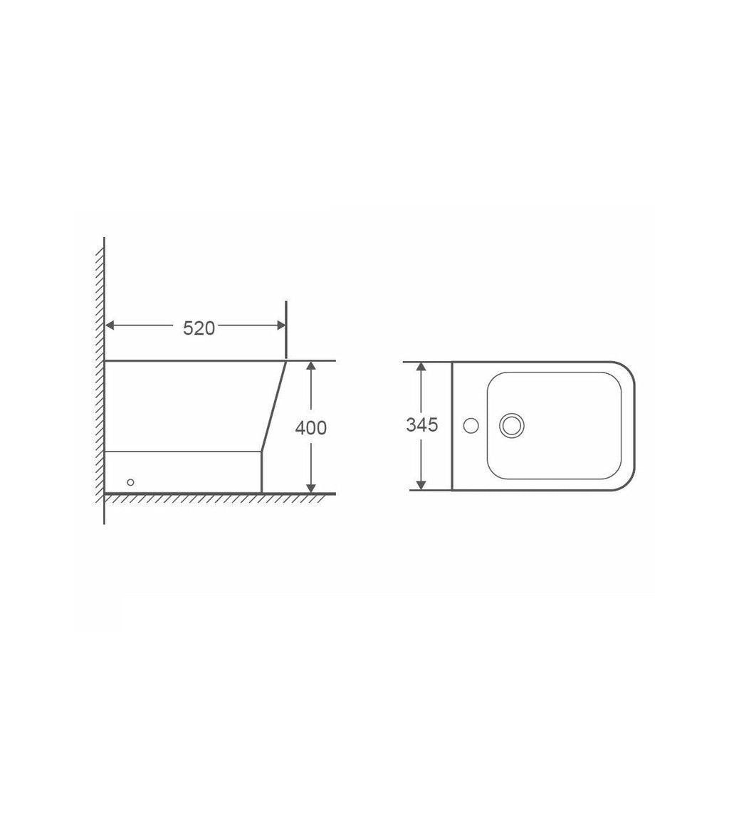 BATHME B010241 URBAN Bidé Compacto Blanco