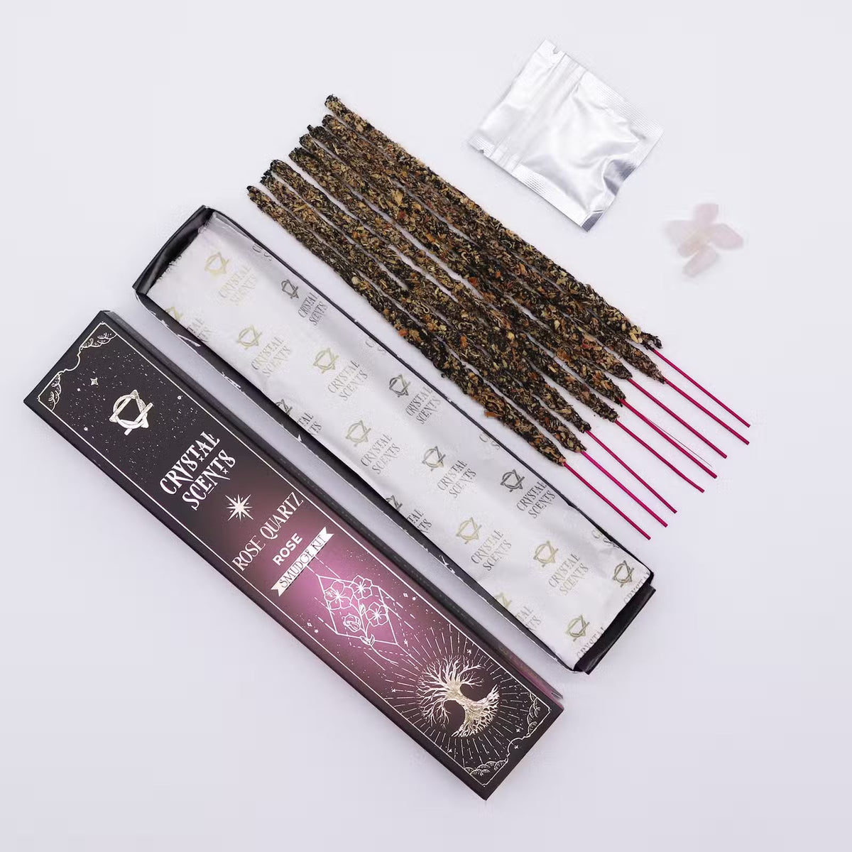 Rosenquarz-Räucherstäbchen – Crystal Scents Aroma