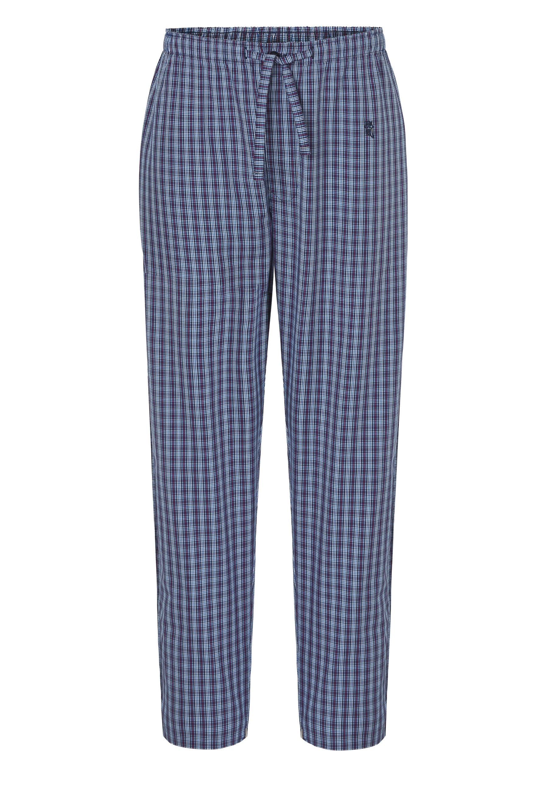 Pantalón Pijama Hombre Largo Algodón Popelín Cuadros - Rojo 8977_90