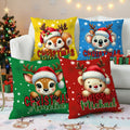 Gorro de Papá Noel Personalizado Funda de Almohada Suave con Nombre Decoración del Hogar Regalo de Navidad para Niños Familia