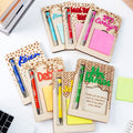 Acrílico Personalizado Nombre Sticky Note Wooden Holder Set con Bolígrafo y Ranura para Bolígrafo Back to School Appreciation Gift for Students Teacher