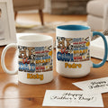 Taza de cerámica personalizada He Is Dad Christianity 11 oz 15 oz con nombre y posavasos Regalo de cumpleaños para el día del padre Abuelo