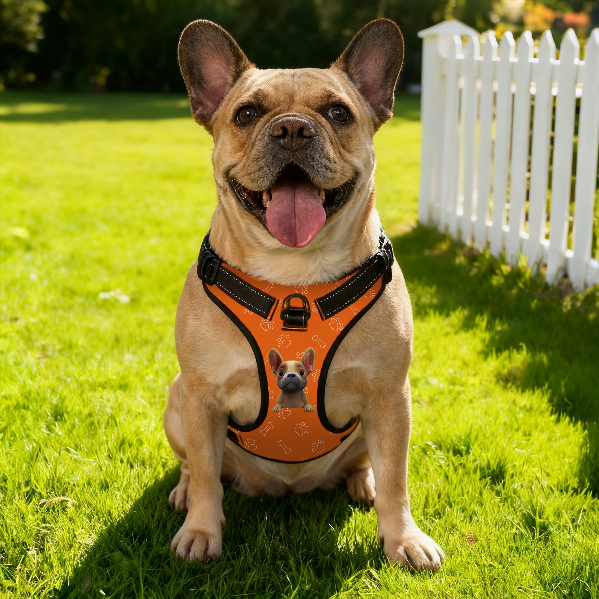 Personalizado 3D Cartoon Dog Paw Bone Design Ajustable Reflective Pet Chest Harness with Name Pet Party Birthday Gift for Dog Owners