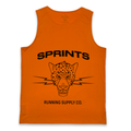 Sprints Mens Core Zero Running Tank - Vault Jag Orange