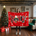Reno de Navidad Personalizado Santa Claus Nombre Suave manta para el hogar Decoración de Navidad Fiesta de Regalo para Niños Familia Amigos