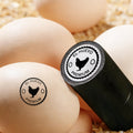 Un sello único para un huevo especial - Sello de huevos personalizado de tinta con nombre texto y año regalo de cumpleaños para familia o criadores