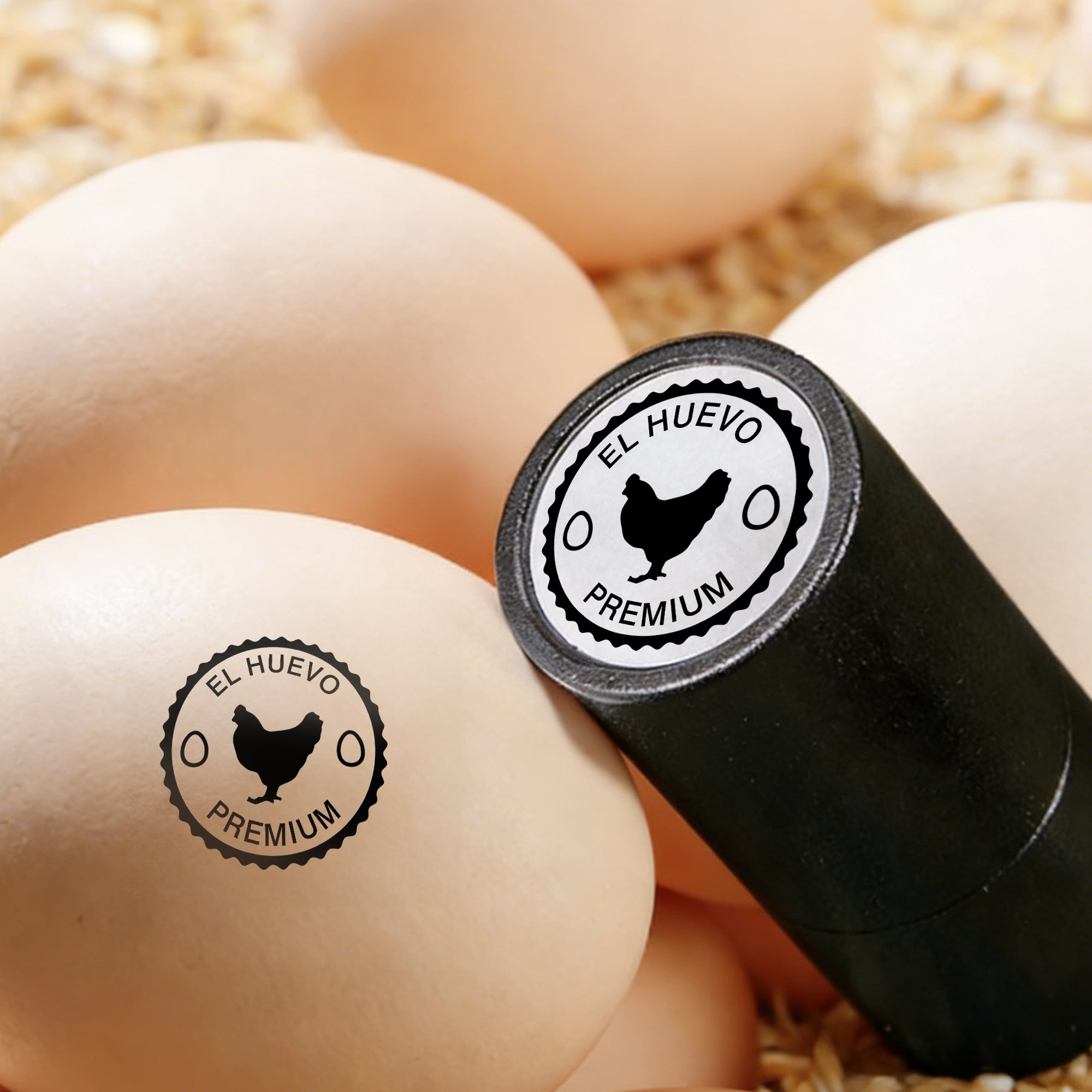 Un sello único para un huevo especial - Sello de huevos personalizado de tinta con nombre texto y año regalo de cumpleaños para familia o criadores