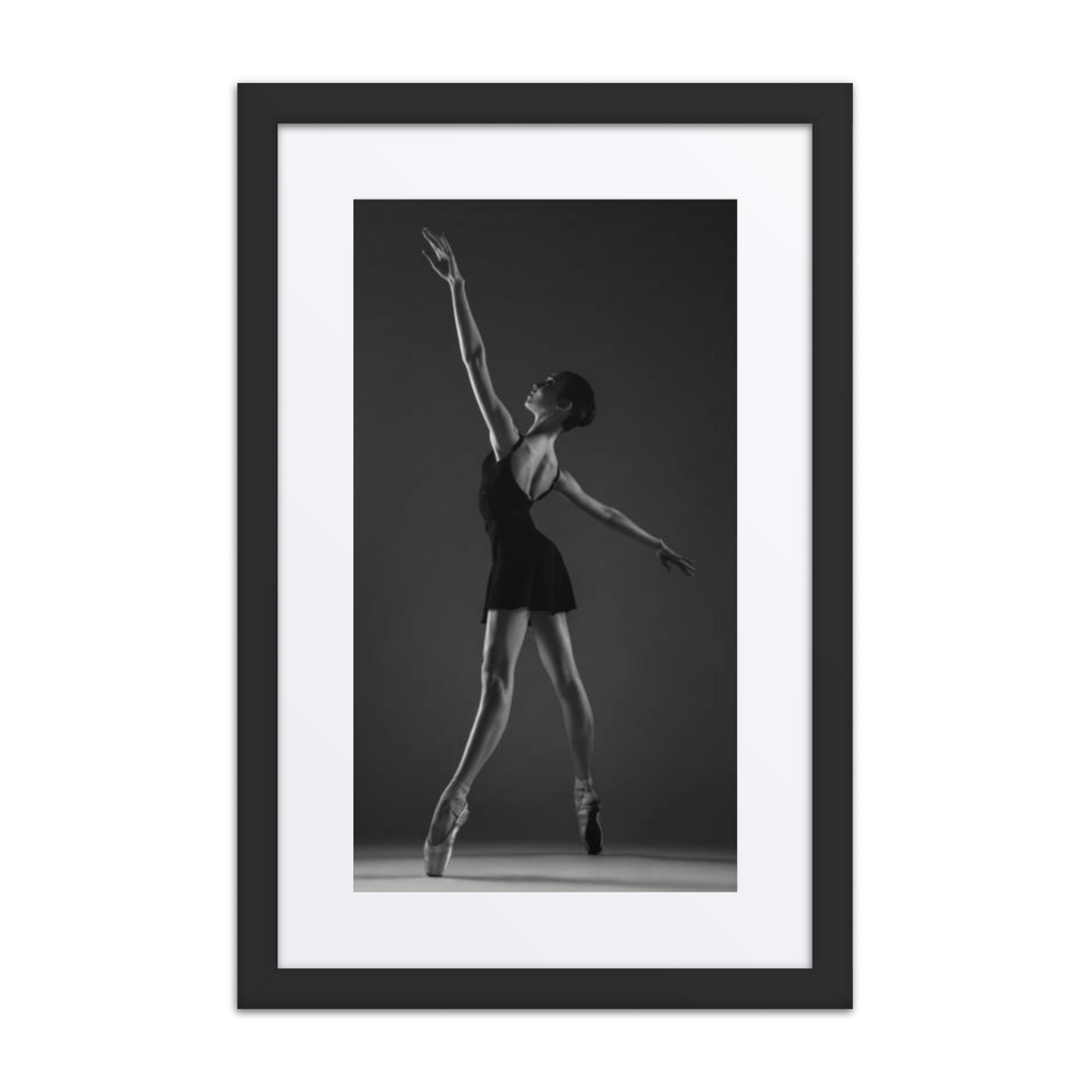 Ballerina Noir | Dance-Art Framed Poster #67 (23.5" H x 17.5" W)