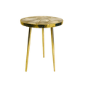 Banded Agate Round Edge Accent Table