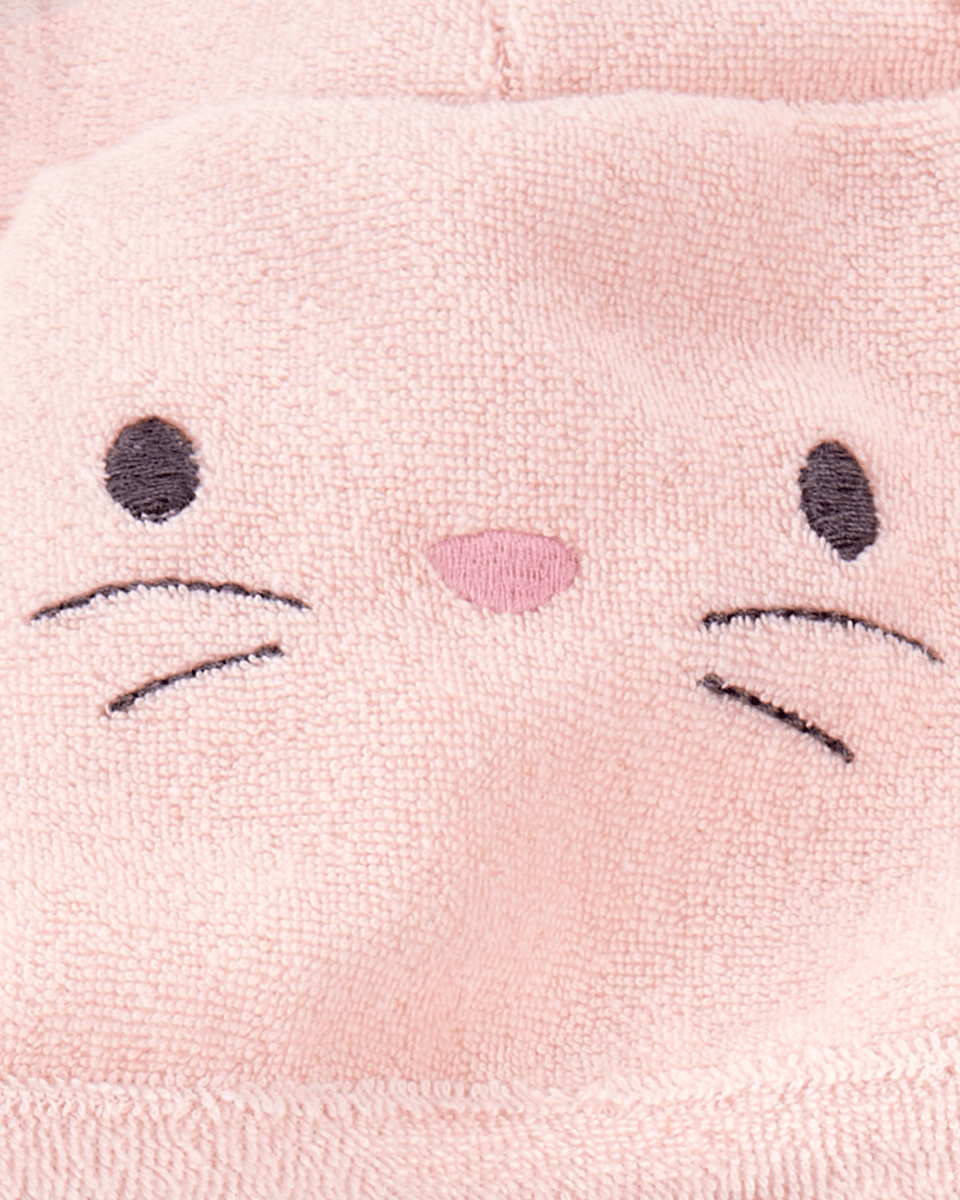 Bata de baño en rosa con diseño conejito