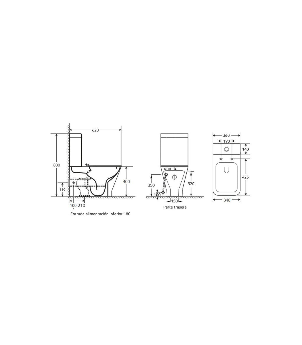BATHME B10245 URBAN Inodoro Rimless Completo Blanco