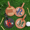 Personalizado Cartoon Personaje Ajustable PU Cuero Golf Tee Titular Bolsa Etiqueta con Nombre Deportes Cumpleaños Regalo para Golfistas Jugadores de Golf
