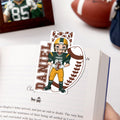 Personalizado Fútbol Cartoon Character Irregular Marcapáginas magnético Clip con nombre y número Cumpleaños Regalo de Navidad para los amantes del fútbol Los ratones de biblioteca