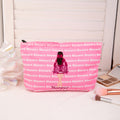 Bolsa de Maquillaje Portátil Personalizada con el Nombre de un Personaje de Animadora de Dibujos Animados Senior Night Game Day Team Gift for Cheerleaders Coaches