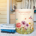 Personalizado 2-15 Acuarela Nacimiento Flores Diseño Impermeable Lavandería Cesta de Almacenamiento con Título y Nombres Cumpleaños Inauguración de la Casa Regalo para Mamá Abuela
