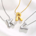Personalizado 3D Globo Inicial Collar Dainty Joyería Cumpleaños Aniversario Regalo para Ella