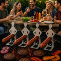 ArtZ® Spitting Cobra Decanter - ArtZ® Spitting Cobra Stainless Steel BBQ Sausage Holders; Set of 4