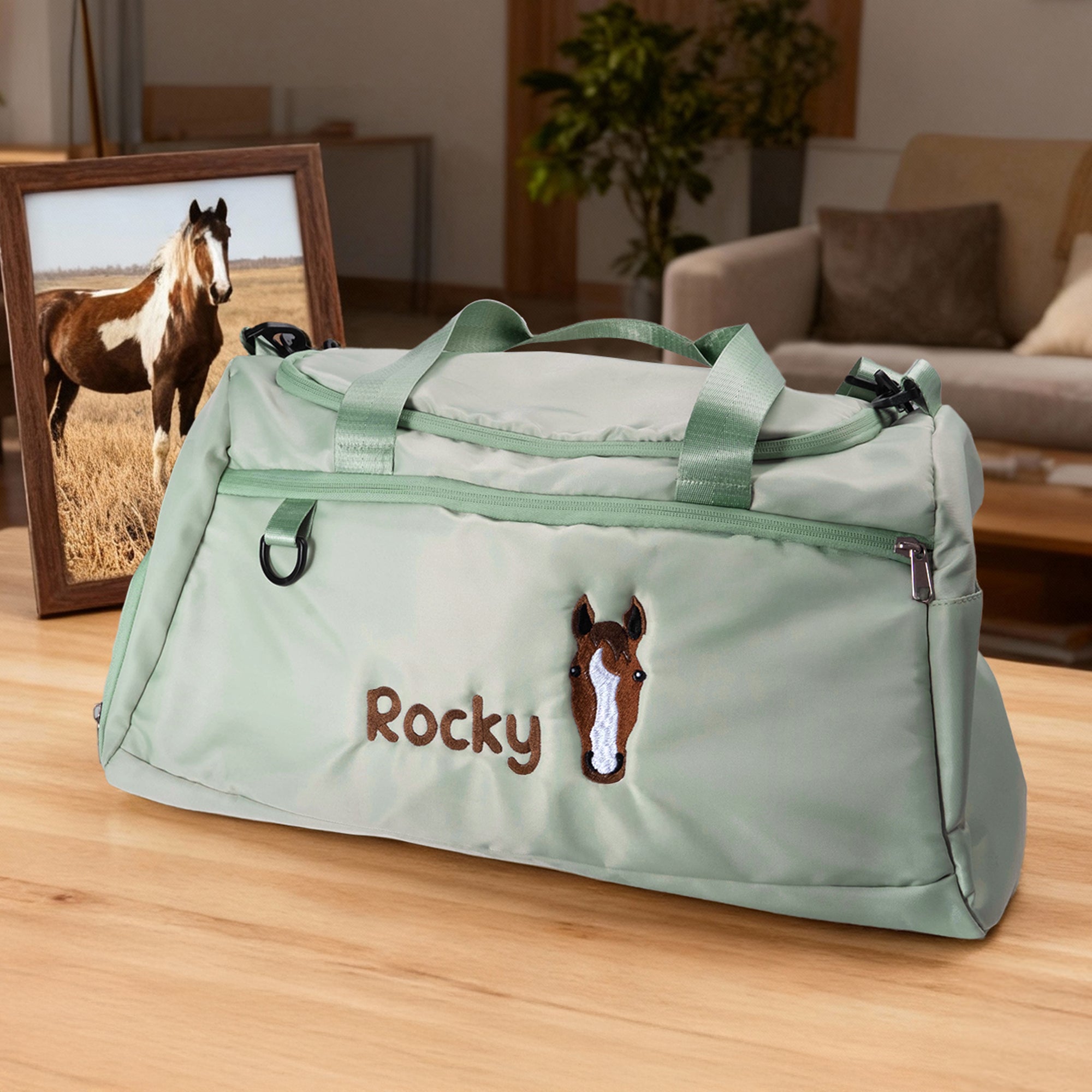 Bolsa de viaje grande con compartimento para zapatos Regalo ecuestre de cumpleaños para los amantes de los caballos