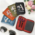 Personalizada Flor de Nacimiento Efecto Nácar Organizador de cuero de PU con nombre y cuaderno de regalo de cumpleaños para las mujeres
