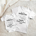 Personalizado Nuestro Primer Día del Padre Juntos de la Mano 100% Algodón Camiseta body para bebé con nombre y fecha Regalo del Día del Padre para papá recién nacido