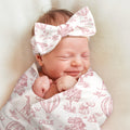 Personalizado Bosque Animal Swaddle Manta Sombrero Diadema Set con Nombre Baby Shower Fotografía Regalo para Bebé Recién Nacido