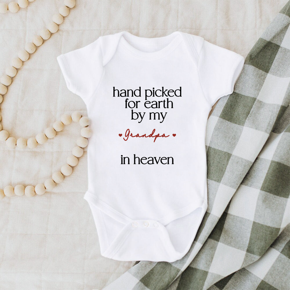 Personalizada de puro algodón recogidos a mano para la Tierra del bebé body del niño camiseta con texto Nuevo bebé anuncio de nacimiento regalo para recién nacidos niños niñas
