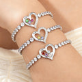 Nudo de amor personalizado Circón 2-4 Piedras de nacimiento Pulsera ajustable con nombre Aniversario Cumpleaños Día de la Madre Regalo para mamá Abuela
