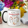 Taza de cerámica personalizada This is Garden Belongs to Heart Birth Flowers 11 oz con 1-12 nombres Cumpleaños Día de la Madre Regalo para mamá Abuela