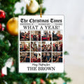 Adorno Acrílico Portátil Personalizado The Christmas Times con Fotos Dirección Año y Apellido Regalo de Navidad para Amigos de la Familia