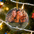 Ornamento acrílico personalizado de la foto del diseño del jugador de la música con la decoración del árbol del título de la canción Regalo de Navidad para la familia de la pareja de los amantes de la